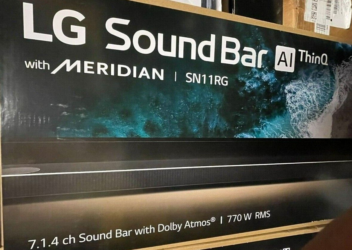 LG SN11RG 7.1.4-Channel 770W Soundbar with Dolby Atmos Surround Sound Speakers 