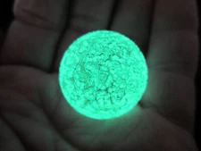 25mm GLOW IN THE DARK SHOOTER Glass Mib Marbles ball Large 1"