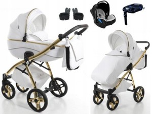 white baby stroller