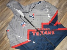 NEW NFL HOODIE HOUSTON TEXANS MENS LARGE CHEST 46 95 POLYESTER 5 SPANDEX FULLZIP