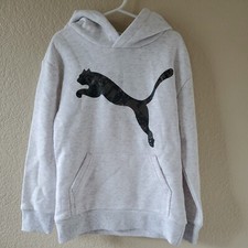 Puma Gray Pullover Hoodie Kids Activewear Sweater size 6