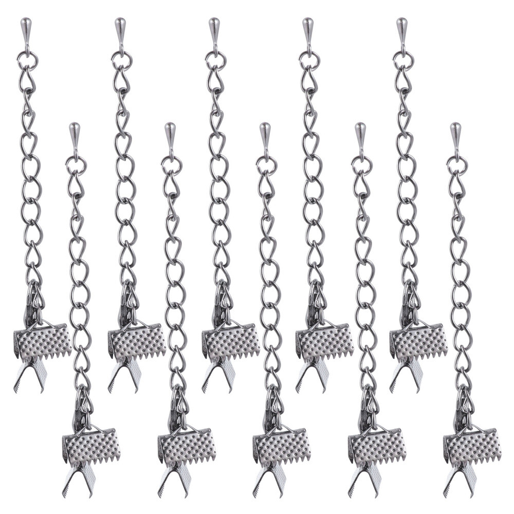 20 Pcs Ribbon End Clasps Cell Phone Card Holder Horse Buckle Clip