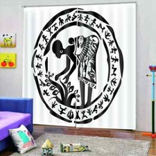 Kind people are watering plants Printing 3D Blockout Curtains Fabric Window