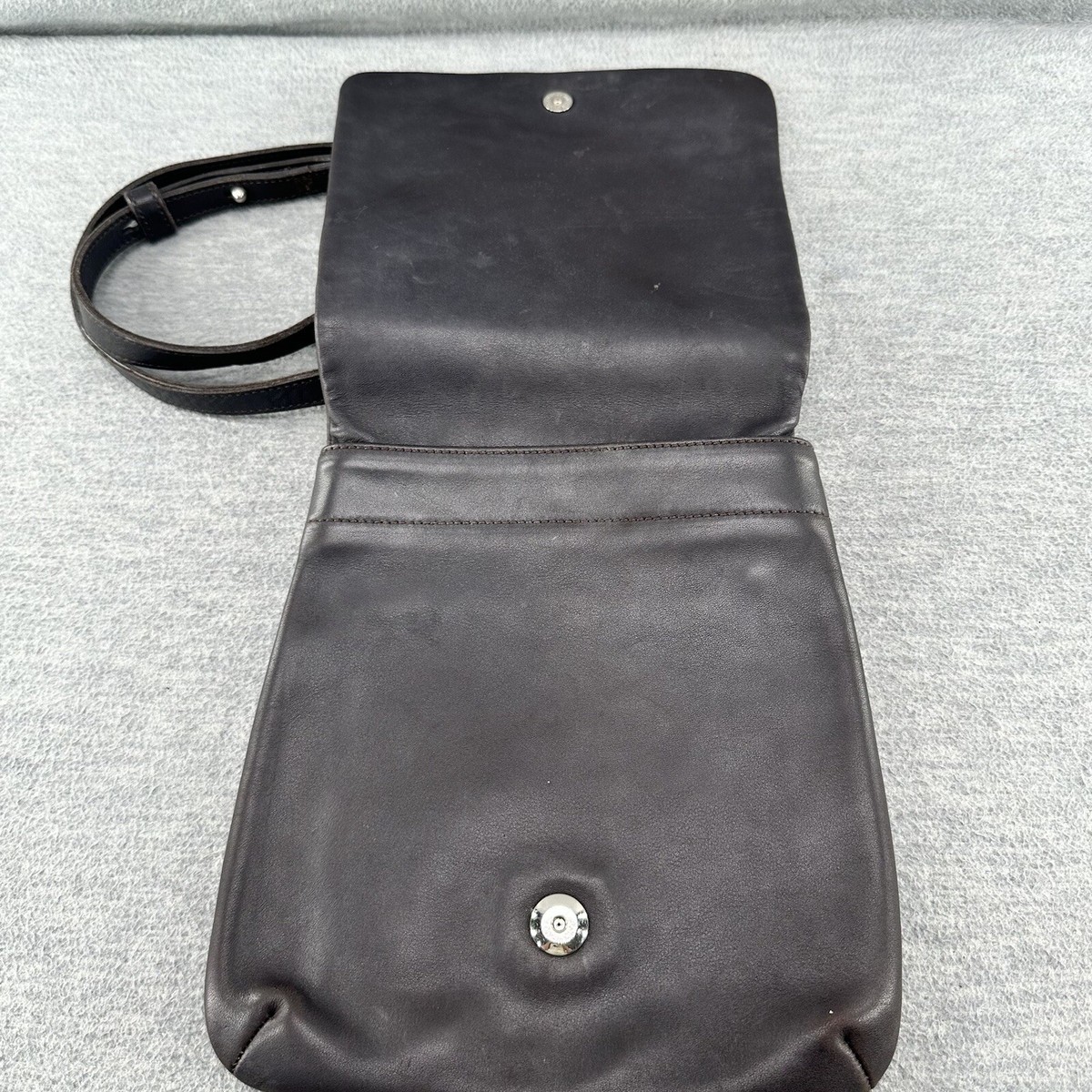 COACH - Vintage Black Leather Crossbody Shoulder Bag #9473 (PU4