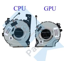 For HP SPS-L20334-001 SPS-L20335-001 CPU & GPU Laptop Cooling Fan Replacement
