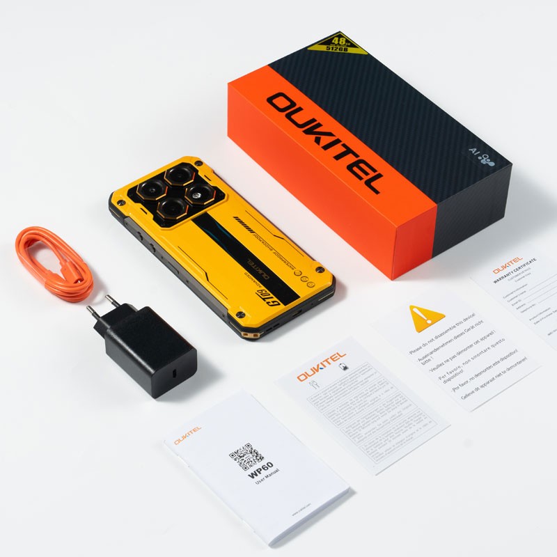 7.2 inch 5G OUKITEL WP60 Rugged Mobile Android 15 NFC Phone