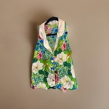 Vtg Victorias Secret Gold Label Shirt Size Sarge Pajama Top Satin Floral