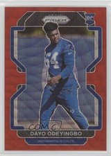 2021 Panini Prizm Rookie Red Wave Prizm 134/149 Dayo Odeyingbo #387 s3g