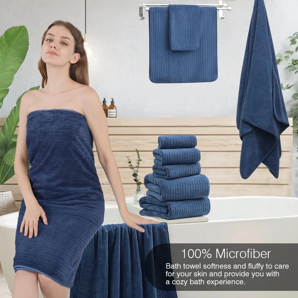 18 Piece Family Bath Towel Set Include 6 Bath Towels,6 Hand Towels and 6 Wash... - Изображение 3 из 4