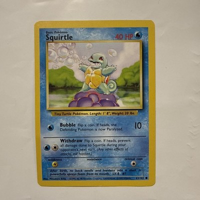 Squirtle 063/102 Base Set Regular