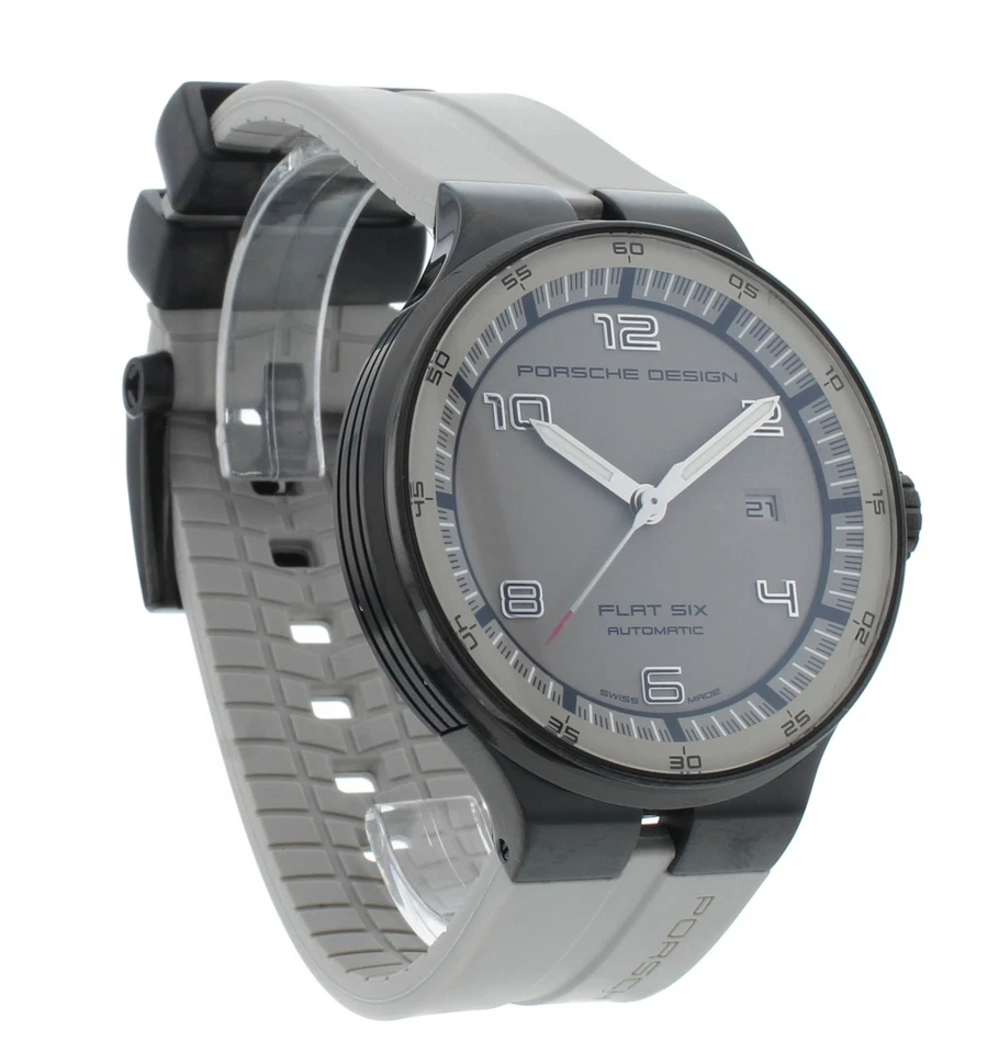 Reloj automático para hombre Porsche Design esfera plana seis gris 44 mm P.635043941255 Foto 2 de 4