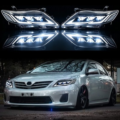 Pair For 2010 2011 Toyota Camry Sedan Full LED Sequential Headlights Assembly 2x