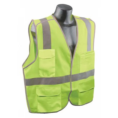 Condor 53Yn11 High Visibility Vest, Yllw/Green, 2Xl/3Xl