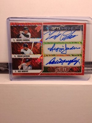 1/1 - 2025 Leaf OptiChrome - Cabrera, Jackson & Murphy - #DU-3 Due Up Red Wave 