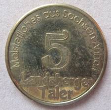 Sachsen-Anhalt 5 Landsberger Taler Landsberger Brauerei