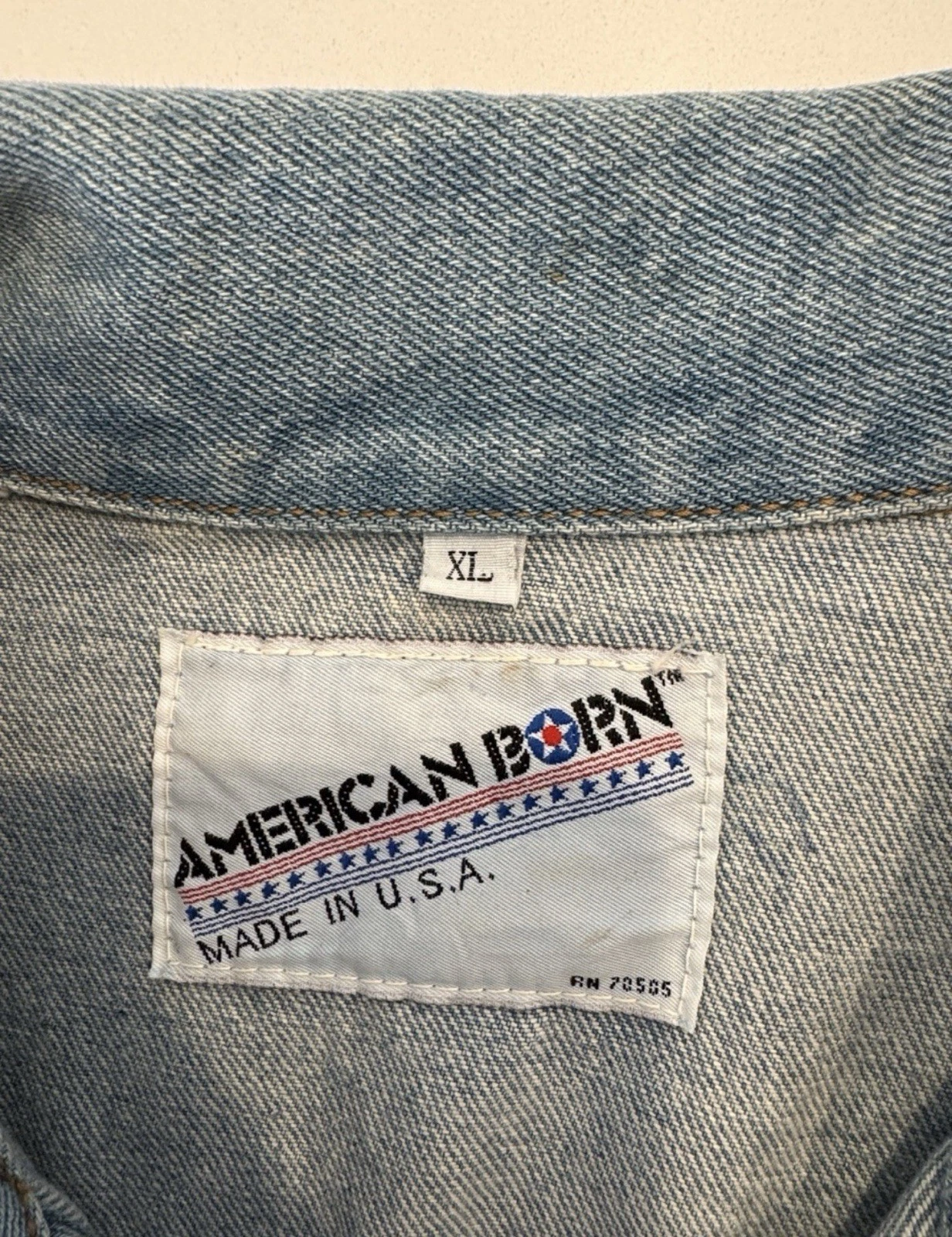American Born MTV Beavis and Butt-Head Embroidered Denim Trucker Jacket XL image 10
