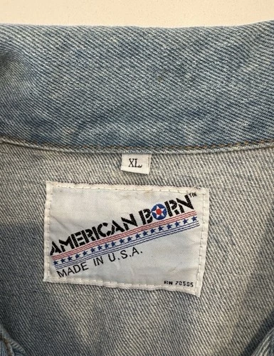 American Born MTV Beavis and Butt-Head Embroidered Denim Trucker Jacket XL image 10