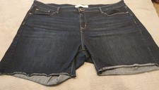 Signature By Levi Strauss Co. Mid Rise Denim Dark Blue Shorts Women 22 W36