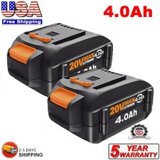 2X New 4.0Ah 20V For Worx WA3520 WA3578 Power Share Battery WA3525 WA3575 Li-Ion