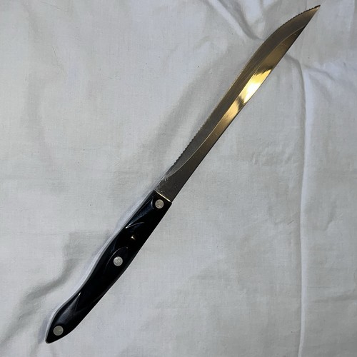Cutco Cutlery 1723 KE 9" Klinge Wellenschliff Schnitzmesser schwarzer Griff USA