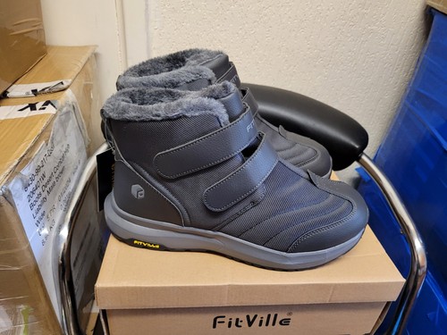Fitville Herren Extra Weite Cozy Core Winterstiefel V3 In Dunkelgrau - Bild 3 von 19
