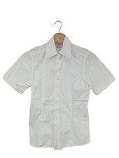 UMANI Kurzarmhemd Damen Hemd Gr. DE 36 weiß Business-Look