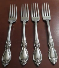 Oneida LOUISIANA Set of 4 Dinner Forks Community USA Stainless Flatware Lot A