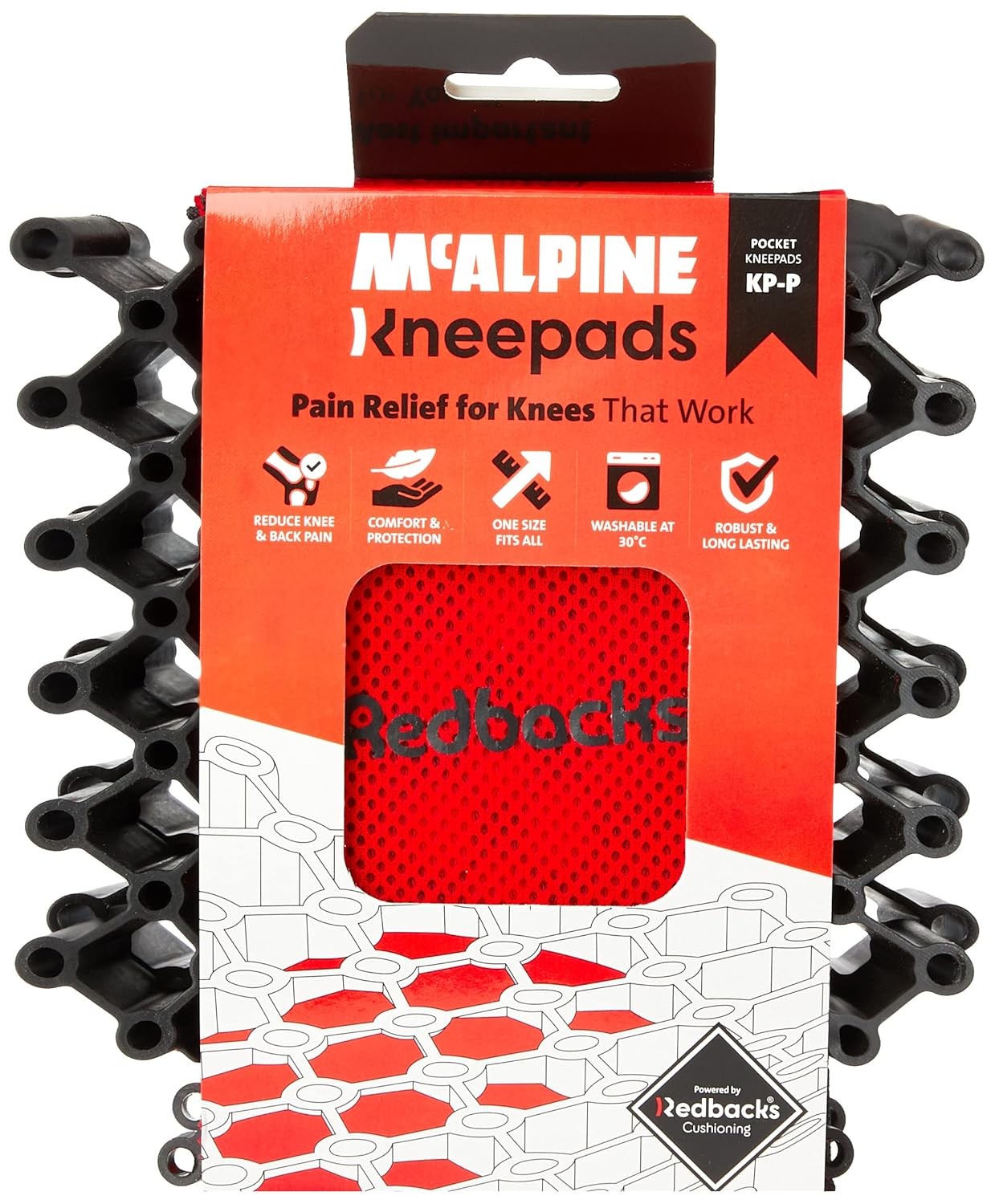 REDBACKS McAlpine Rubber Leaf Spring Flexible Knee Pads Trouser Inserts