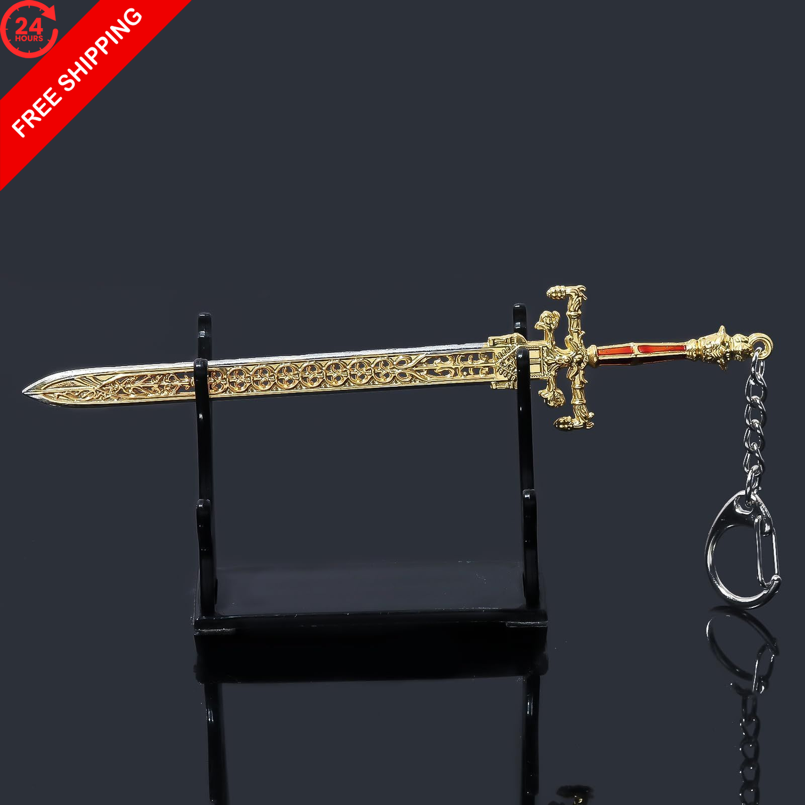 ER Sword of Night and Flame Keychain - Knight Prop Desk Decoration ...