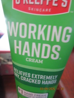 O'Keeffe's Working Hands Hand Cream For Extremely Dry and Cracked Hands 3 Oz.