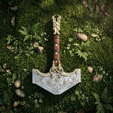 Avengers Thor Mjolnir Hammer, Handmade Stainless Steel Replica, Fantasy Display