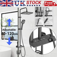 Shower Mixer 4-in-1 Smart Shower Column with Digital Display Adjustable Height