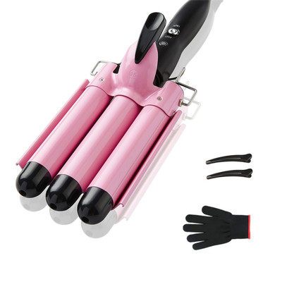 3 Barrel Curling Iron, 1 inch Crimper Hair Tool,Crimping Waver for Women Beach W