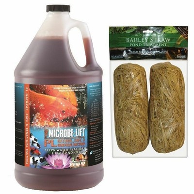 Microbe Lift PL 1 gal Koi Pond Clarifier 10PLG4  Beneficial Bacteria + 2 Barley