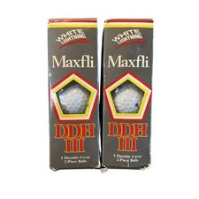 Lot Of 6 New Vintage 1980s Dunlop Maxfli DDH III Golf Balls White Lightening
