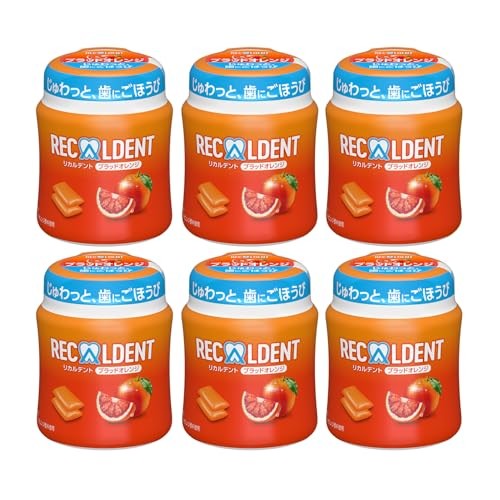 Botella de xilitol CPP-ACP de goma naranja sangre recaldante 130 g x 6 Japón