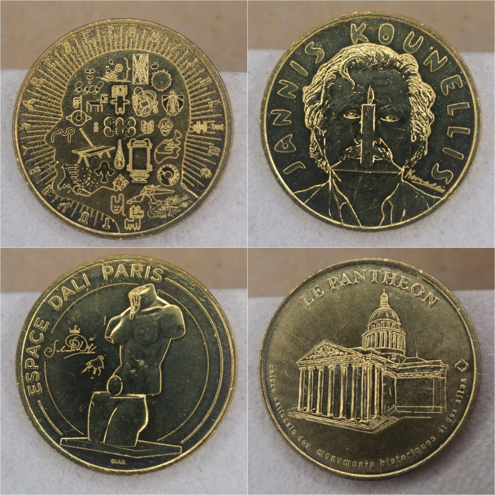 Paris 75 - Lot Jetons Touristiques Médailles Souvenirs Monnaie de Paris
