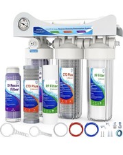 4 Stage 100 GPD Reverse Osmosis Deionization Water System for Reef Aquarium