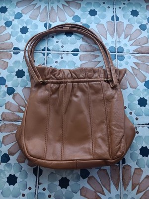 Vtg Jane Shilton Camel Brown Leather Hand Bag Good Used Condition Plz Read