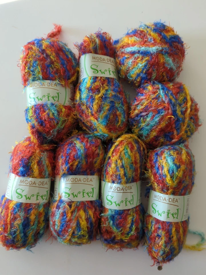 8 Skeins Moda Dea Swirl Yarn Color 3940 Happy 14.5oz - Image 4 of 4