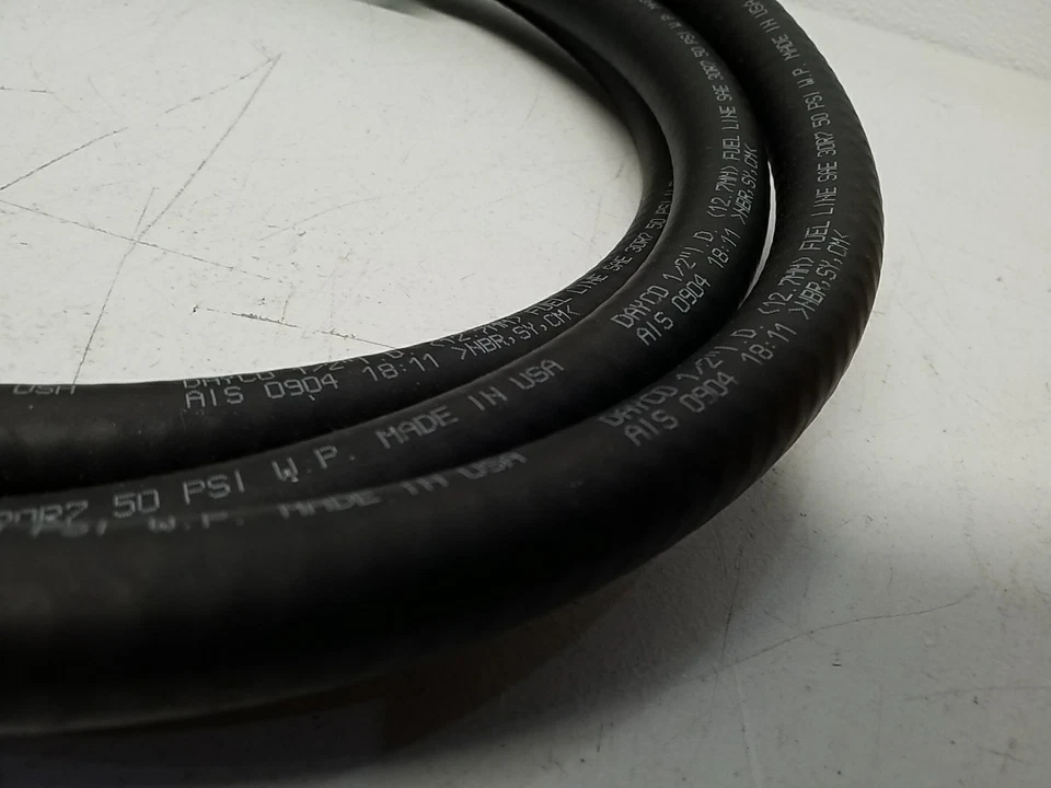 Manguera de línea de combustible Dayco SAE 30R7 10 pies de largo 1/2" I.D. – Presión de trabajo 50 PSI Foto 4 de 4