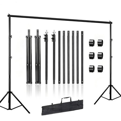 Backdrop Stand 10x7 FT, Adjustable Photography Background Black
