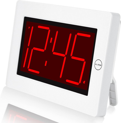 Small Wall Clock, Digital Alarm Clock, 8'' Extra Large Display, 3'' LED Digit Cont