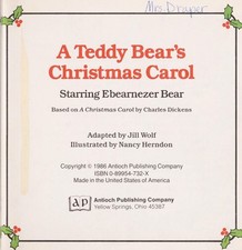 Teddy Bears Christmas Carol Charles Dickens