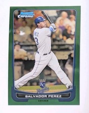 2012 bowman chrome salvador perez green refractor parallel #134 royals