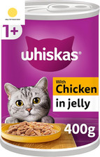 1+ Chicken in Jelly Pack of 12 X 400 G Cans, Adult Cat Wet Food 5.91 per kilo