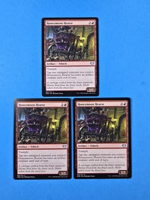 3x Honeymoon Hearse Artifact Innistrad Crimson Vow Mtg Magic Gathering Card 160