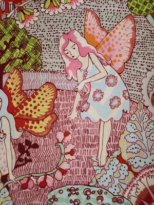 Alexander Henry Fabric Fairyland 2013 Flower Fairys 1 Yard Cotton