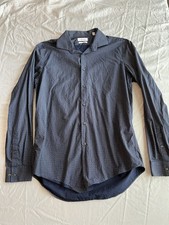 Calvin Klein Men  s Slim Fit Long Sleeve Button Up Shirt, Size Large, Multicolor