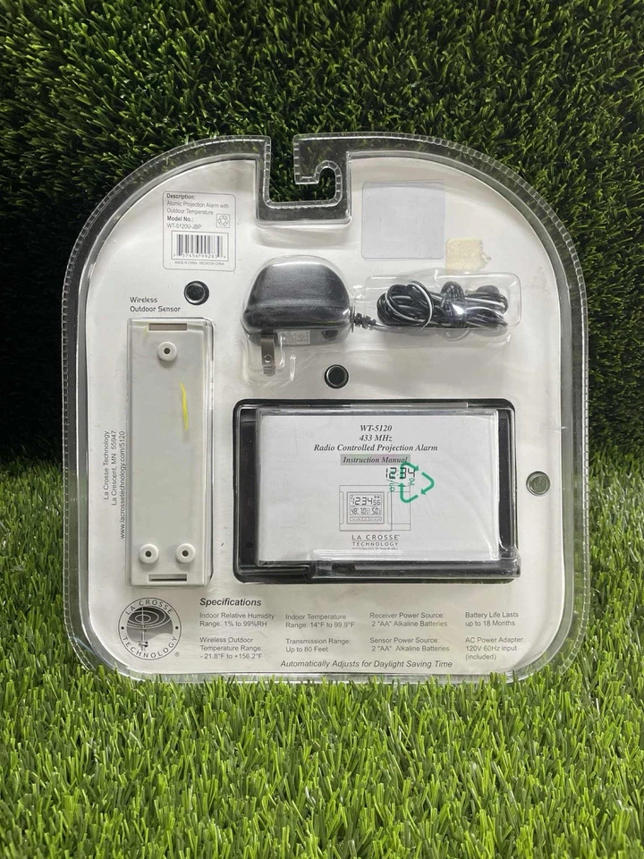 La Crosse Technology Weather Projection Inside Outside Temp Clock Combo Sensor - Image 2 of 2